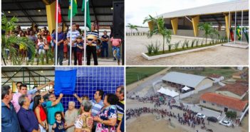 Prefeito Aron entrega Quadra Poliesportiva em ato cívico do Dia da Independência. Veja vídeo